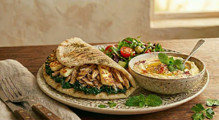 Chicken Shawarma & Halloumi