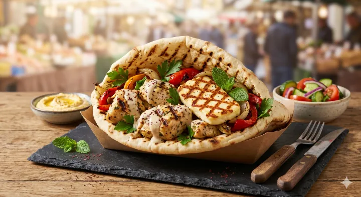 GRILLED CHICKEN & HALOUMI