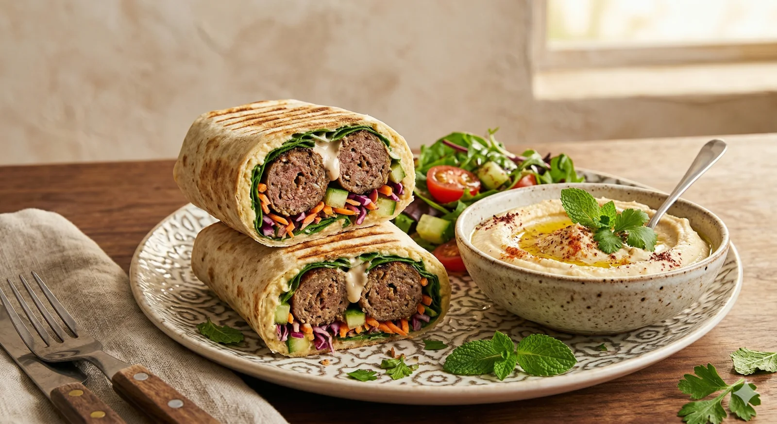 Lamb Kofta & Homous 1